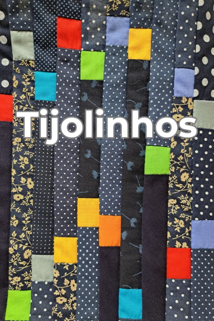 tijolinho é uma técnica de patchwork usada para aproveitamento de pequenos retalhos