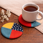 porta copos feito com retalhos de tecido