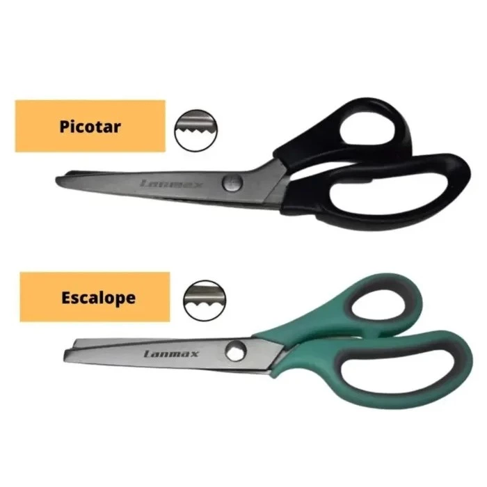 comparação entre corte em zig-zag e corte escalope 