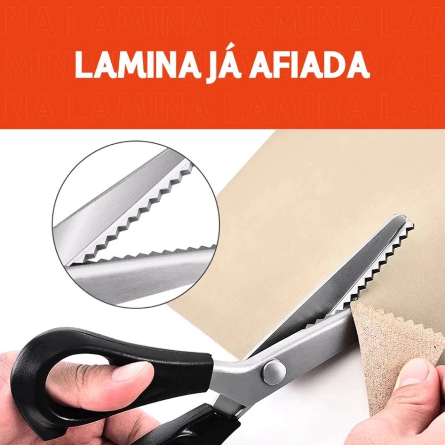 uso da tesoura de picotar em retalhos de algodão para patchwork