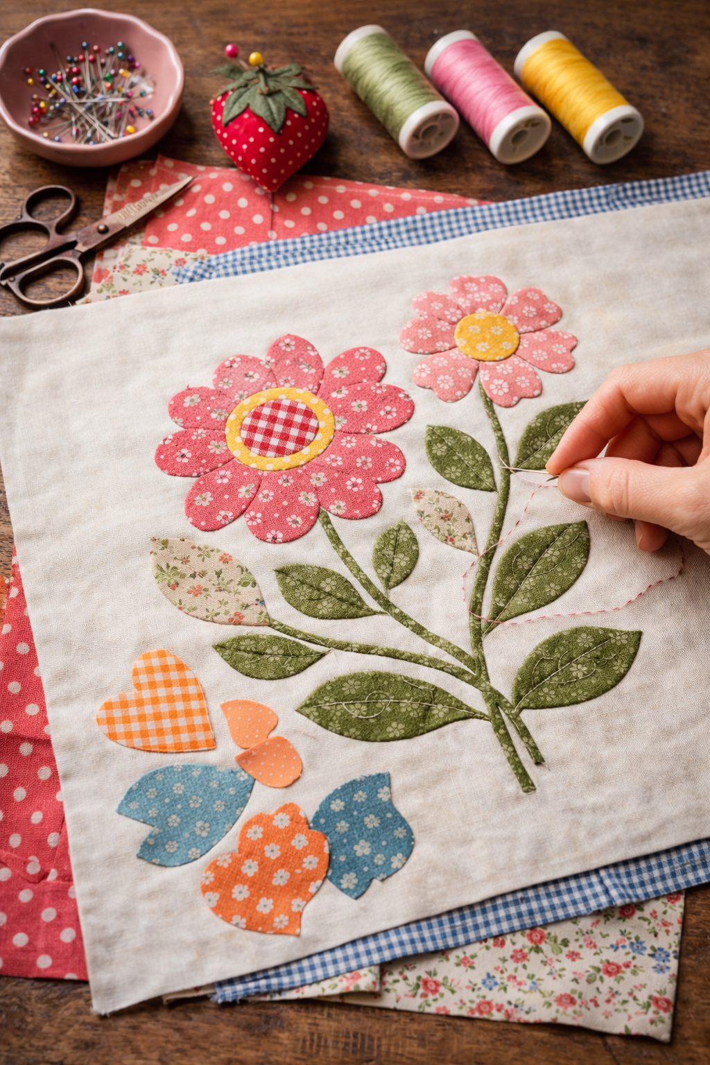 patch aplique ou aplicação de flor