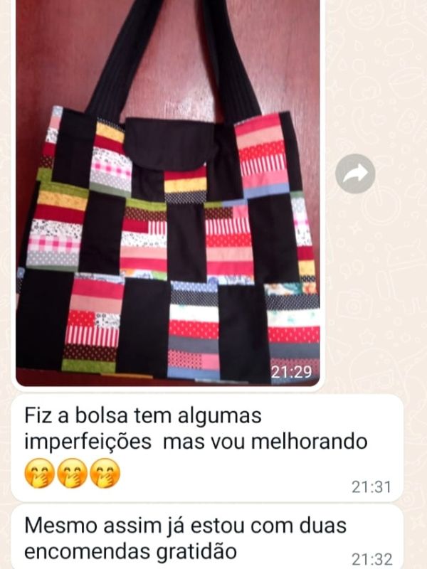 bolsa de aluna que já foi encomenda