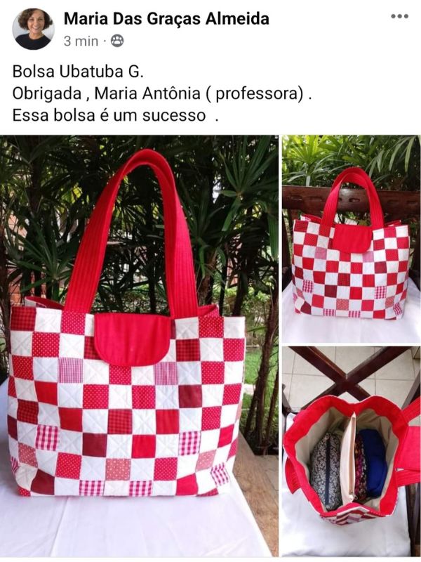 bolsa Ubatuba feita pela aluna Graca