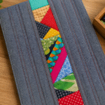 Padronagem de patchwork com jeans e retalhos coloridos com matelassê em tecido jeans